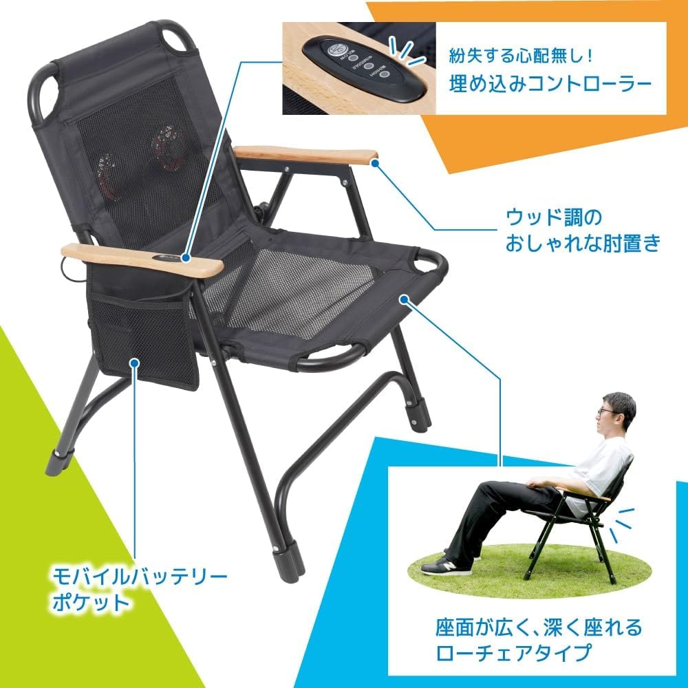 アウトドアローチェア FIELDOOR アウトドア チェア ローチェア リクライニングチェア 1